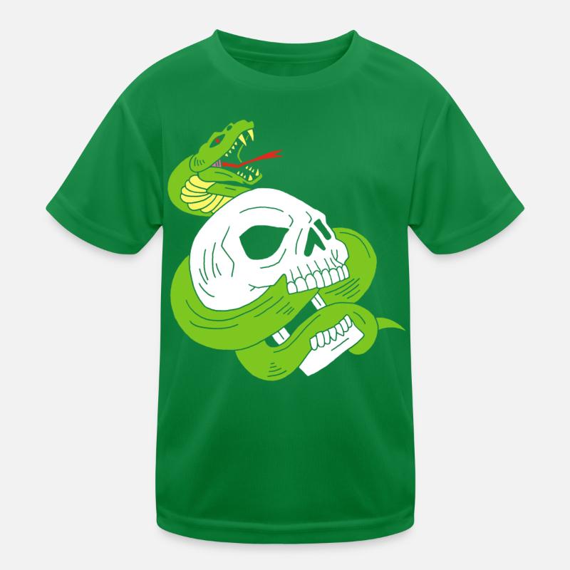 Le crâne et le serpent T-shirt sport Enfant