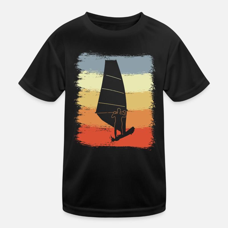 Vintage Windsurfer Kinder Funktions-T-Shirt