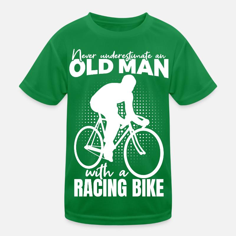 Radfahrer Großvater Kinder Funktions-T-Shirt