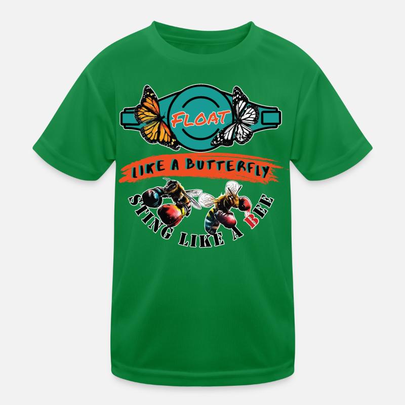 Float like a butterfly, sting like a bee Kids Functional T-Shirt