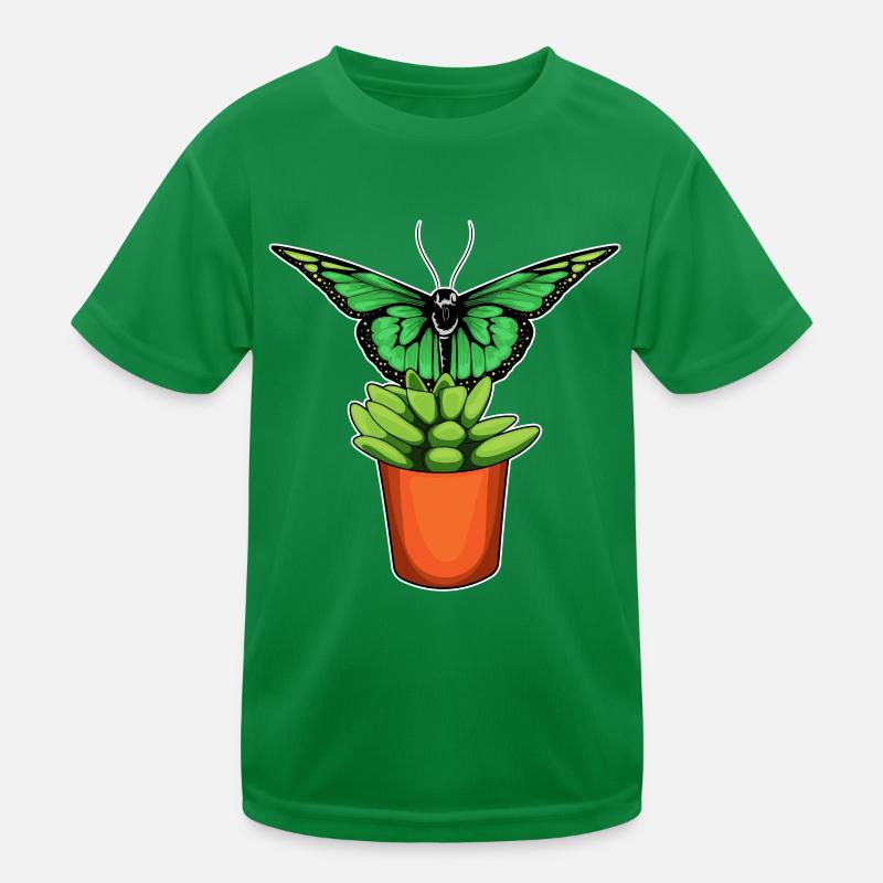 Fleur de pot de fleurs papillon T-shirt sport Enfant