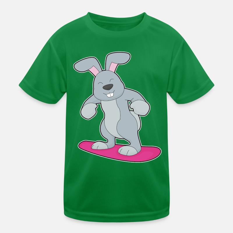 Rabbit Snowboarder Snowboard T-shirt sport Enfant
