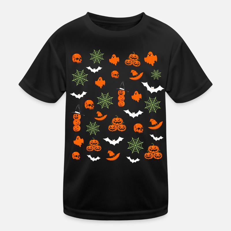 Halloween-Muster Kinder Funktions-T-Shirt