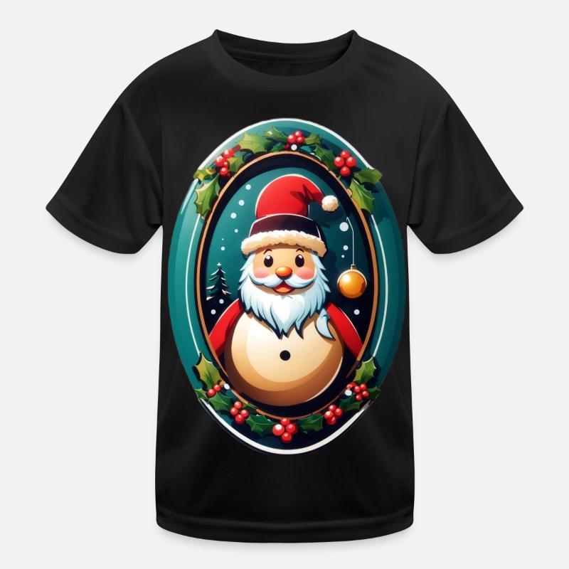Weihnachtsmann Kinder Funktions-T-Shirt