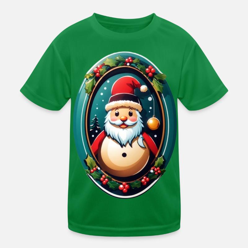 Weihnachtsmann Kinder Funktions-T-Shirt