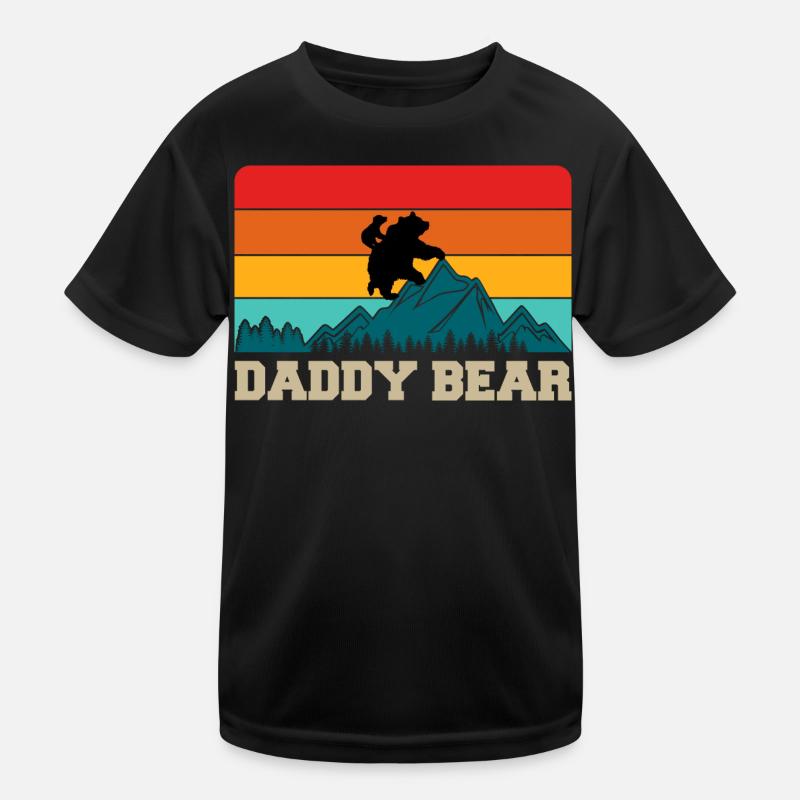 Daddy Bear climb the Mountain in Forest der Bär Kinder Funktions-T-Shirt