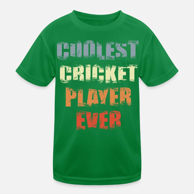 Coolest Cricket Player Kids Functional T-Shirt