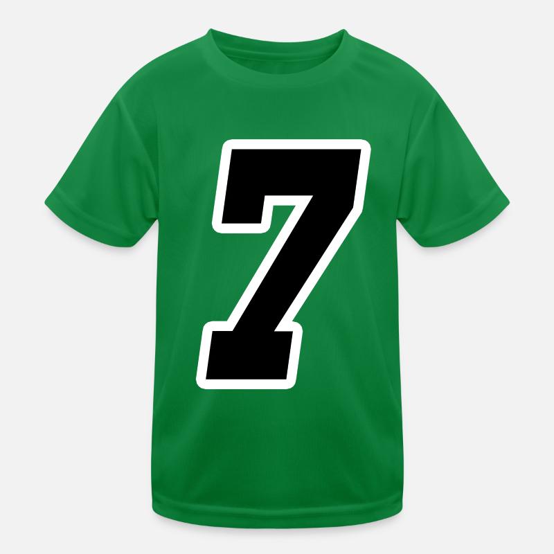 Nummer sieben 7 Kinder Funktions-T-Shirt