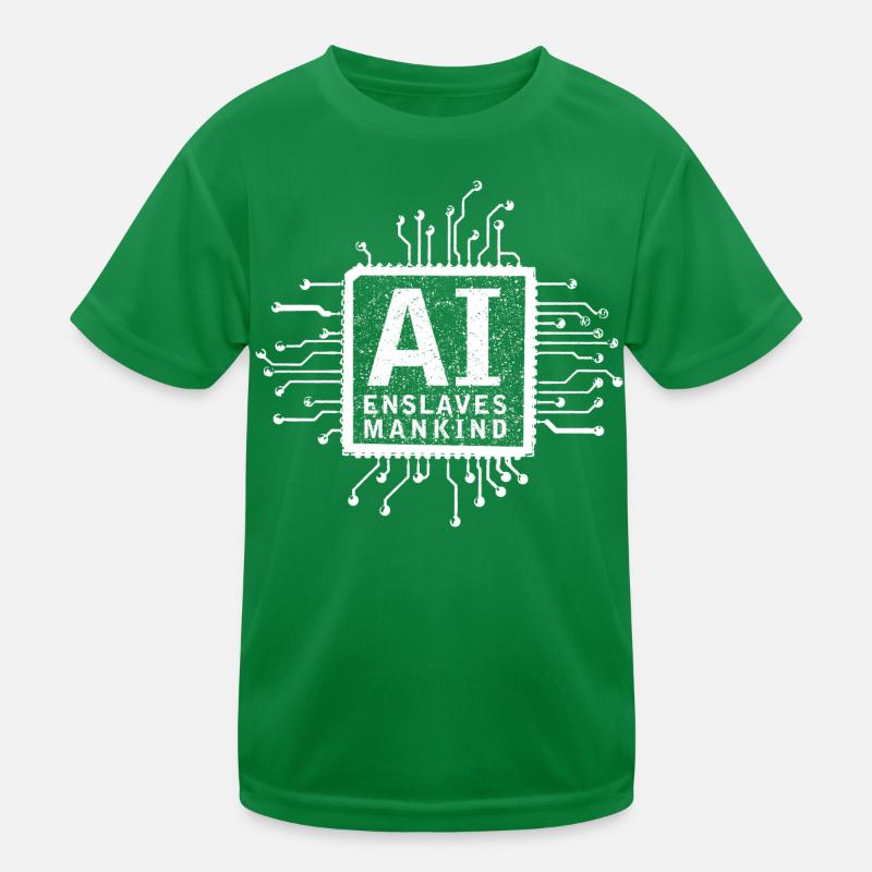 artificial intelligence white Kinder Funktions-T-Shirt