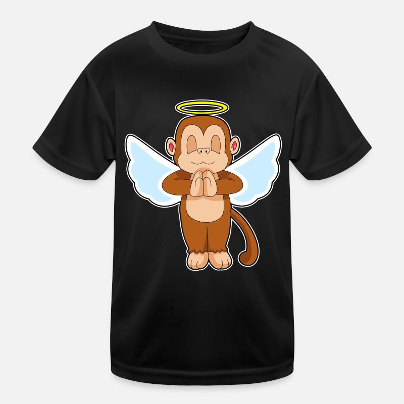 Monkey Angel Wings Kids Functional T-Shirt