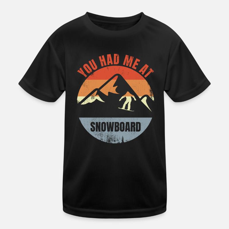 Snowboarder Witz Kinder Funktions-T-Shirt