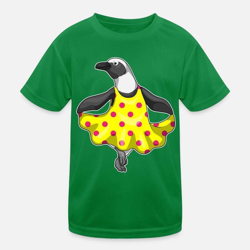 Pinguin Polka Dots Kleid Kinder Funktions-T-Shirt