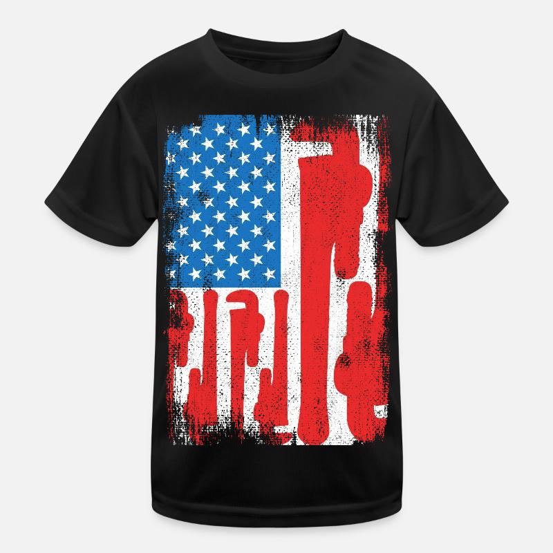 Installer USA Flag Kids Functional T-Shirt