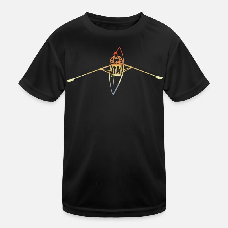 Vintage Sport Rowing Boat Kids Functional T-Shirt
