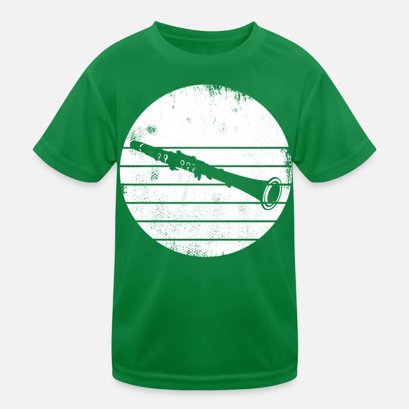 Clarinet Sketch Kids Functional T-Shirt