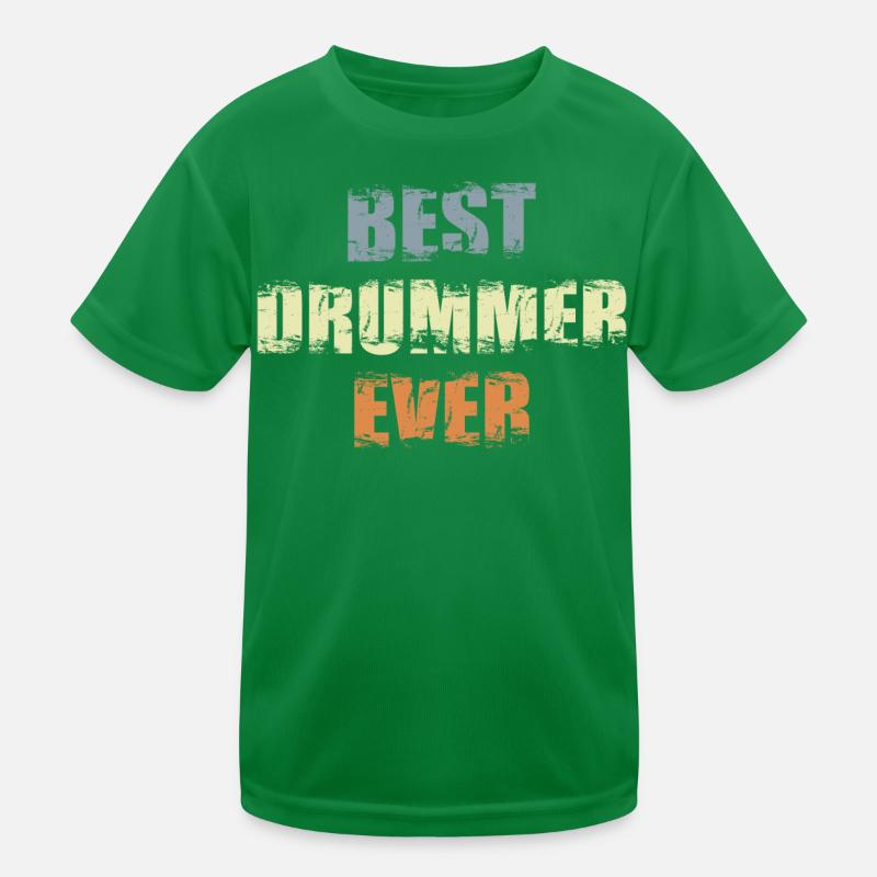 Best Drummer Kids Functional T-Shirt