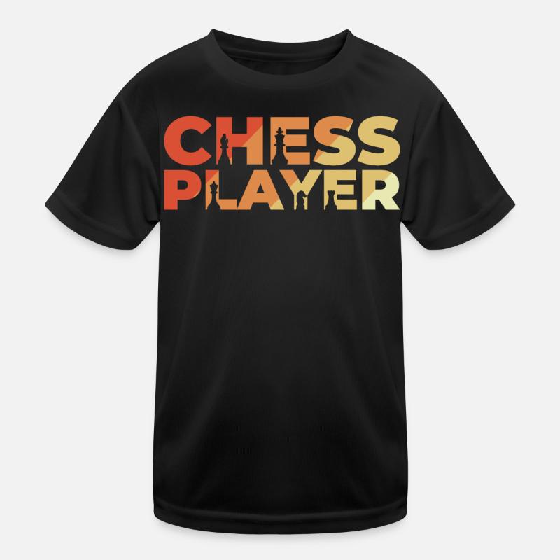 Vintage Chess Player Kids Functional T-Shirt