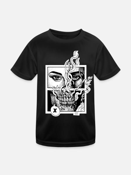 Fin de l’étranger - T-shirt sport Enfant - noir - Devant