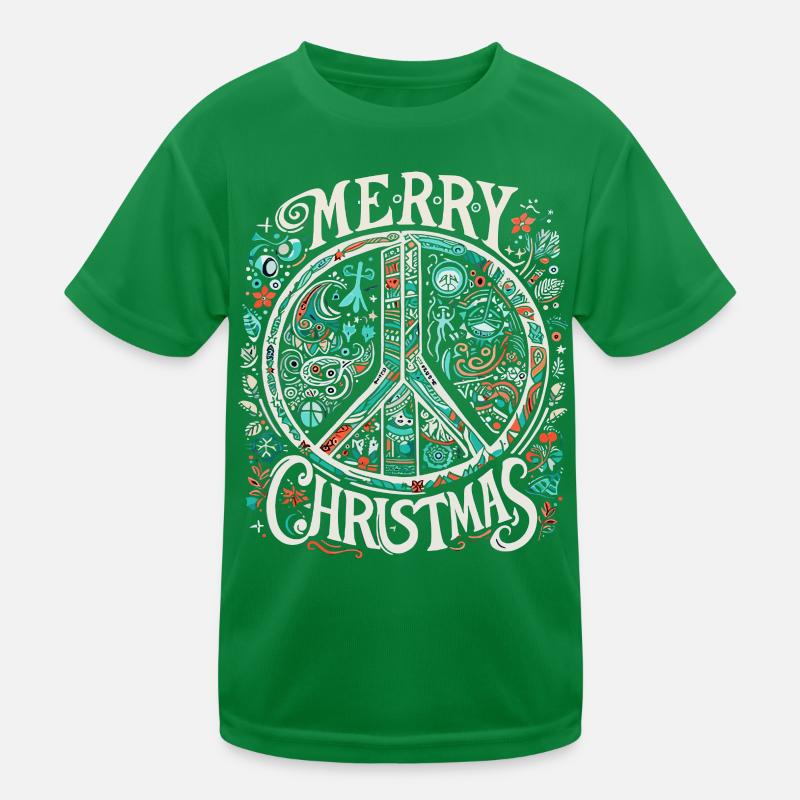 Joyeux Noël Message de paix Vintage T-shirt sport Enfant