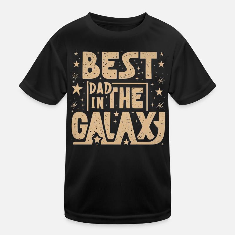 Bester Papa Galaxy Kinder Funktions-T-Shirt