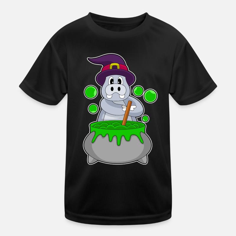 Nilpferd Hexe Zaubertrank Kinder Funktions-T-Shirt