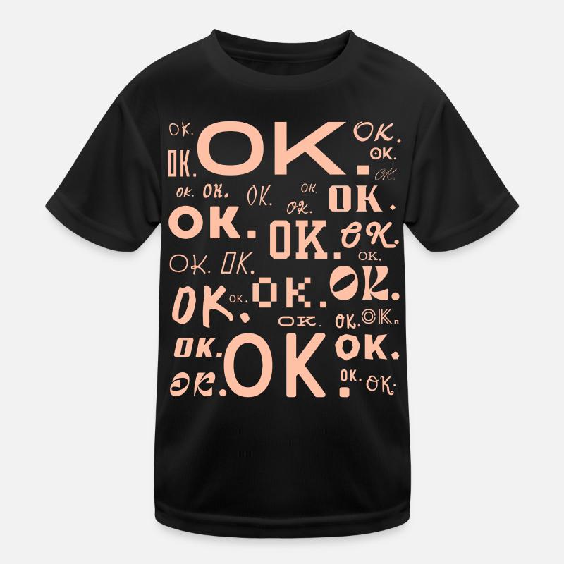 OK. - Kids Functional T-Shirt - black