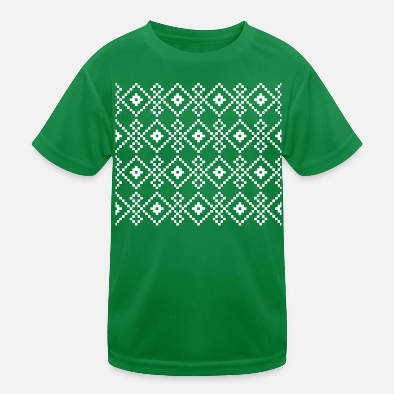 Weihnachtlicher Uni-Pullover (dunkel) Kinder Funktions-T-Shirt