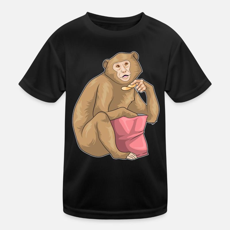 Monkey Potato Chips Kids Functional T-Shirt