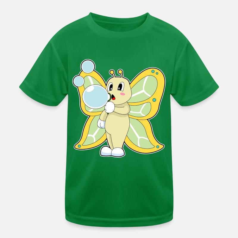 Butterfly Soap Bubbles Kids Functional T-Shirt