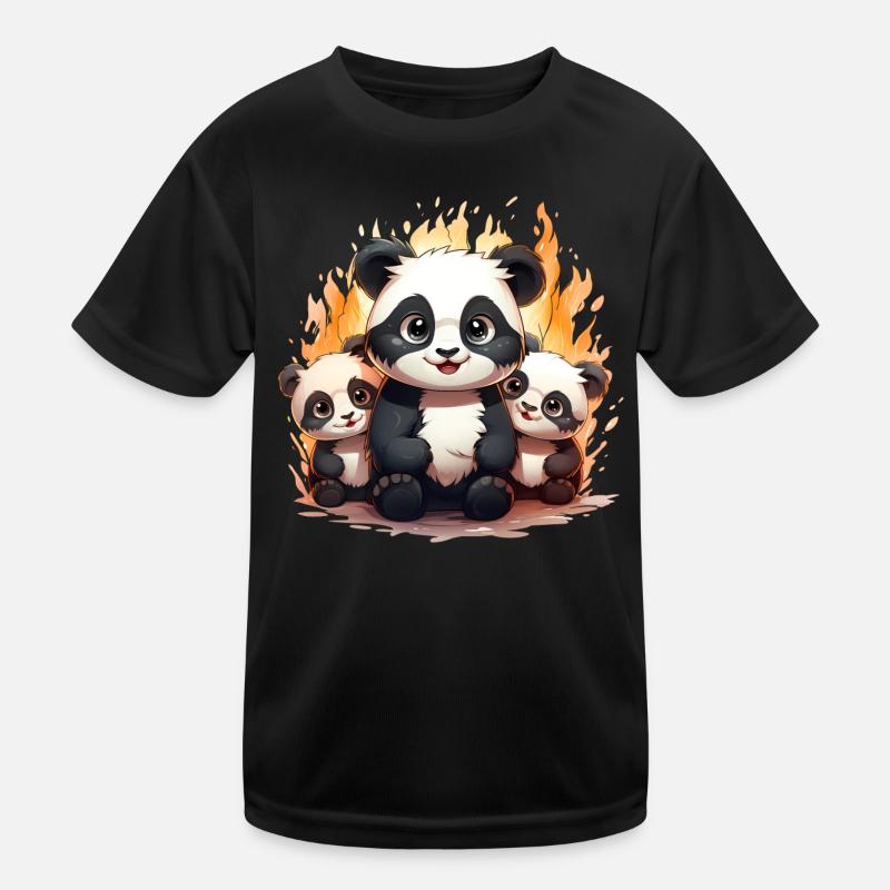 Baby panda squad - Kids Functional T-Shirt - black