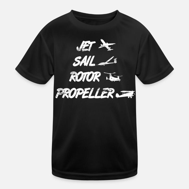 Nozzles sail rotor propeller aircraft Kids Functional T-Shirt