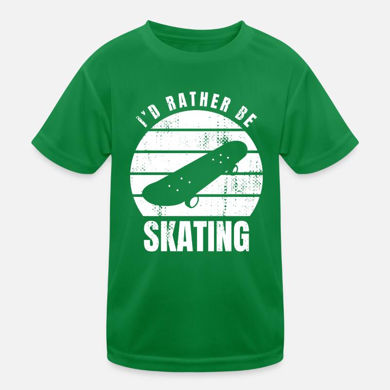 I'd rather skate Kids Functional T-Shirt