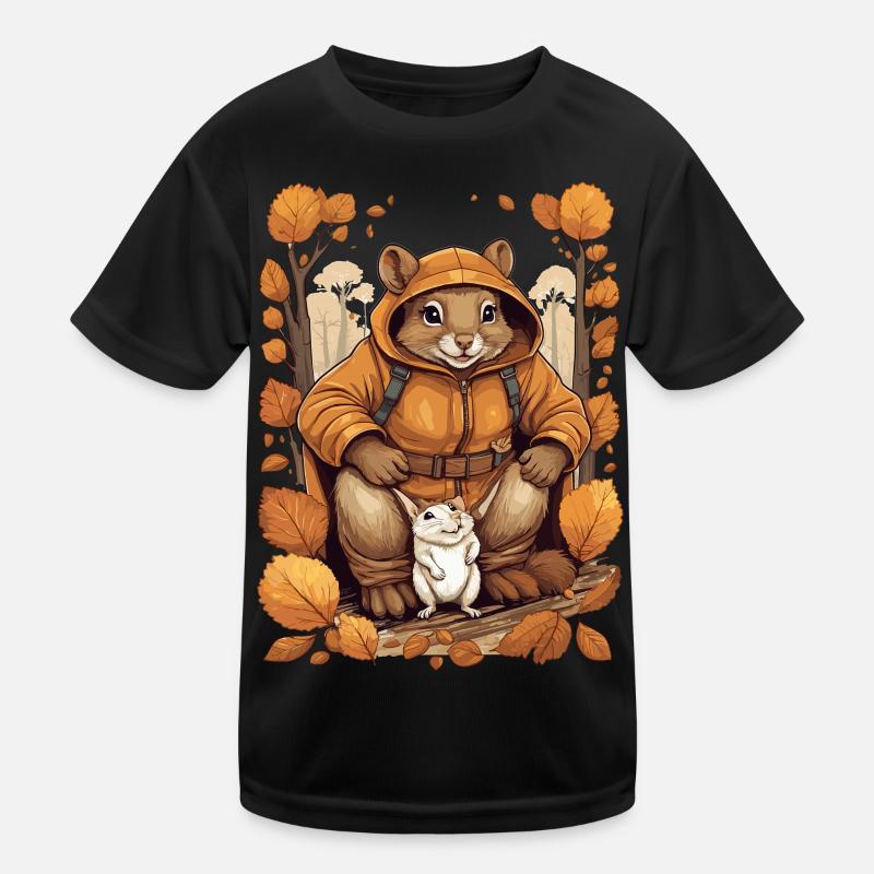 Süßes Eichhörnchen mit Maus Kinder Funktions-T-Shirt