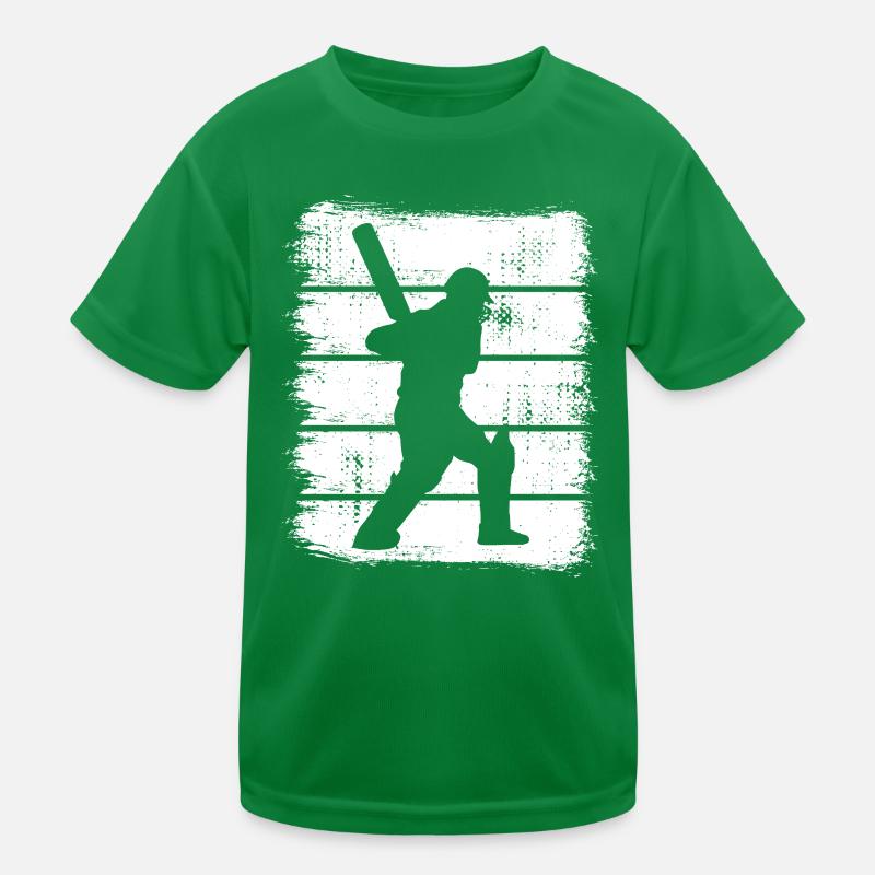 Cricket Schlagmann Kinder Funktions-T-Shirt
