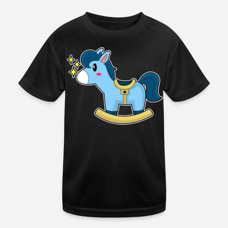 Süßes Schaukelpferd Kinder Funktions-T-Shirt