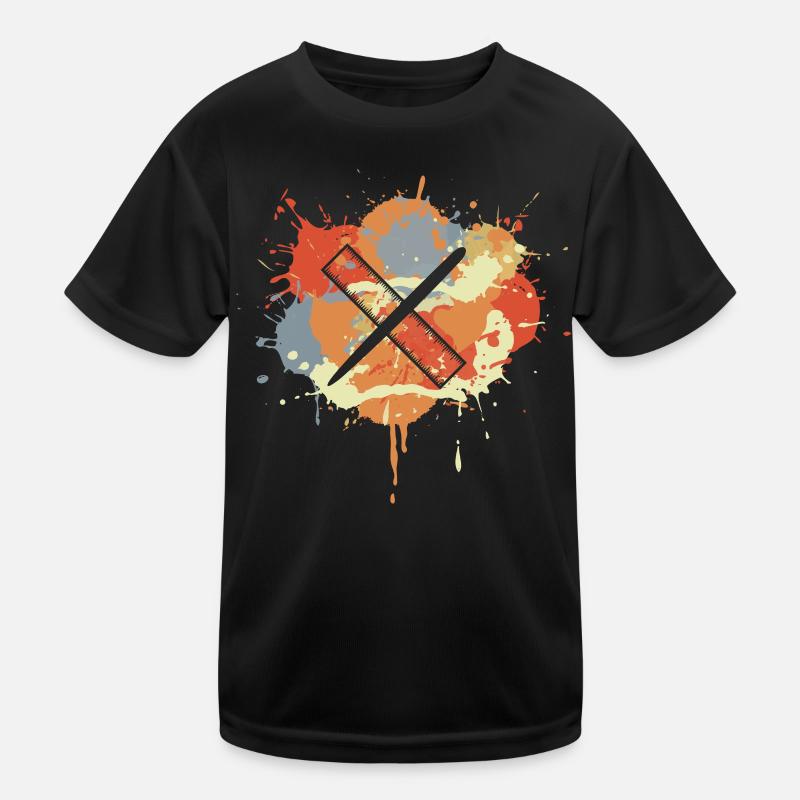 Vintage Pen and Ruler Kids Functional T-Shirt