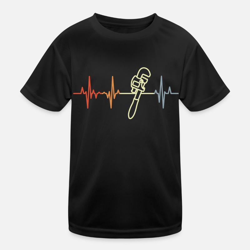 Pipe Wrench Heart Palpitations Kids Functional T-Shirt