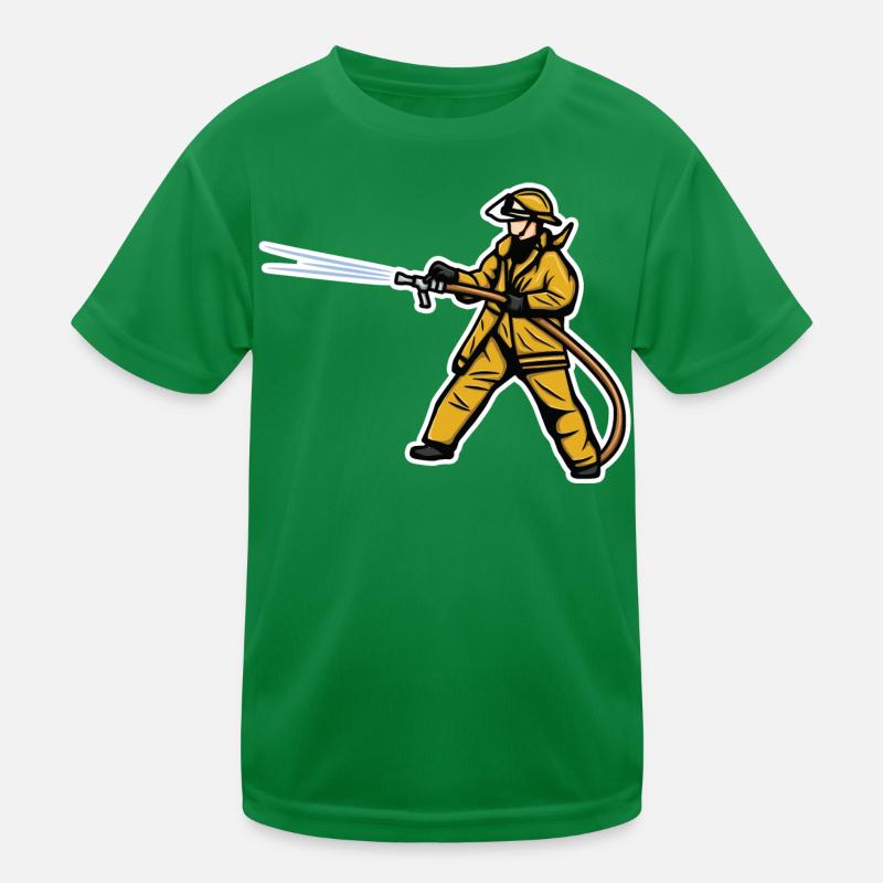 Firefighter Boy Kids Functional T-Shirt