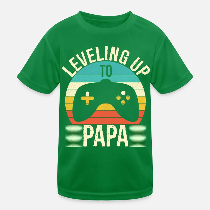Leveling up to papa T-shirt sport Enfant