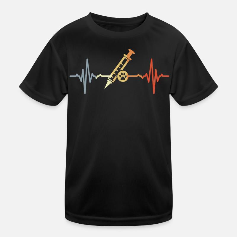 Tiermedizin Spritze EKG Kinder Funktions-T-Shirt