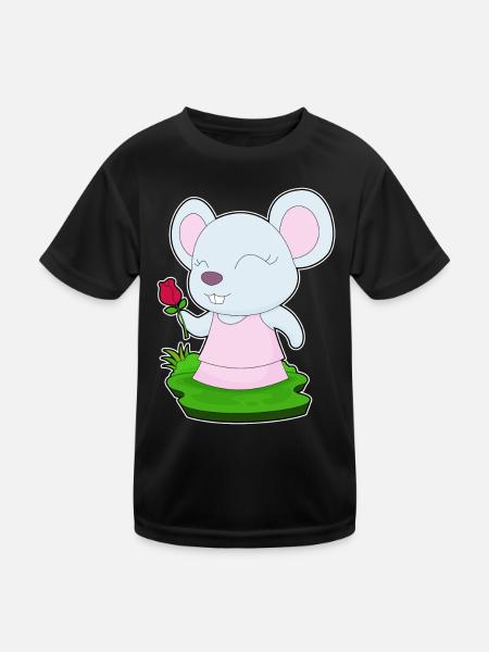 Mouse Rose - T-shirt sport Enfant - noir - Devant
