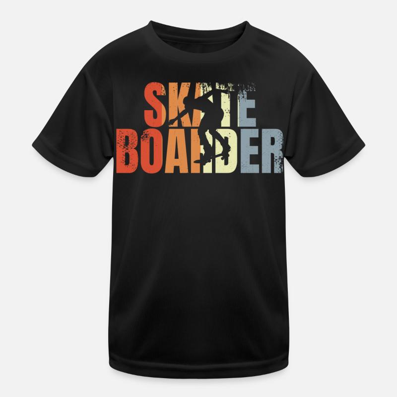 Retro Skateboarder Kinder Funktions-T-Shirt