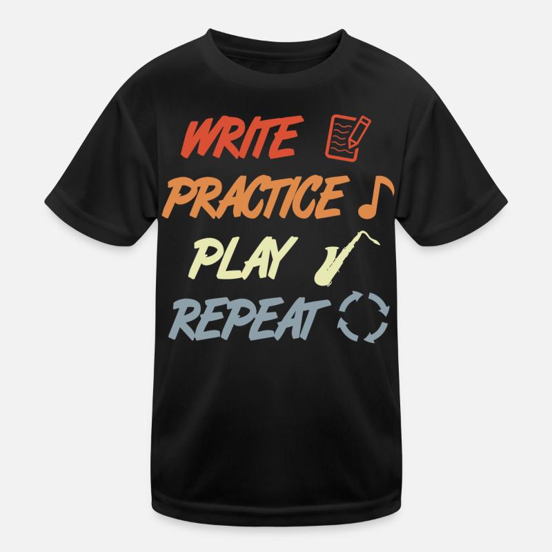 Write Practice Play Repeat Kids Functional T-Shirt