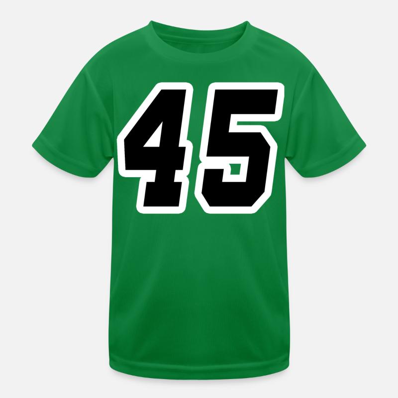 Nummer fünfundvierzig 45 Kinder Funktions-T-Shirt