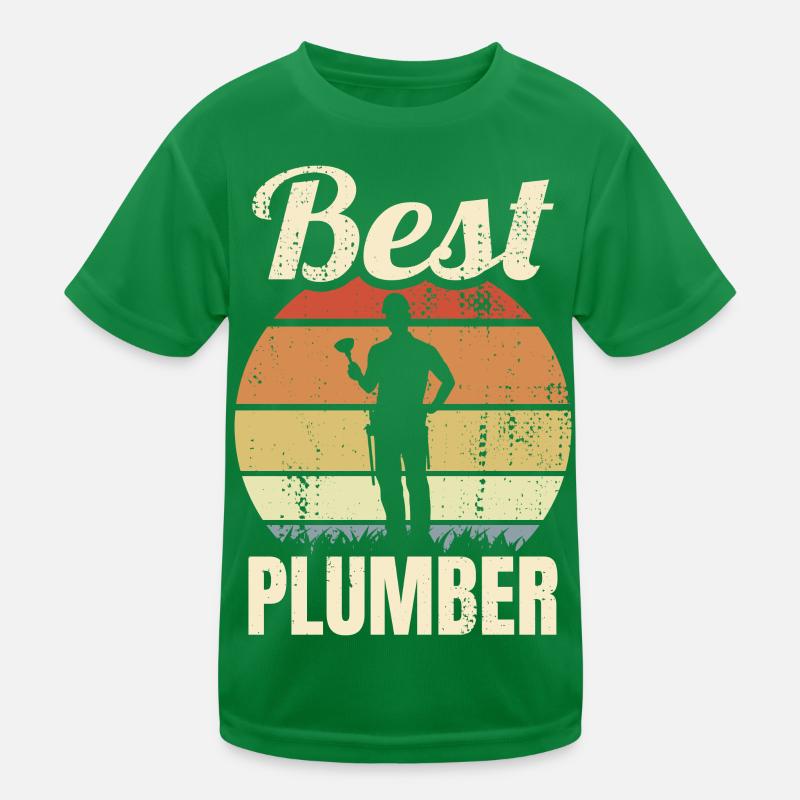 Best Plumber Kids Functional T-Shirt