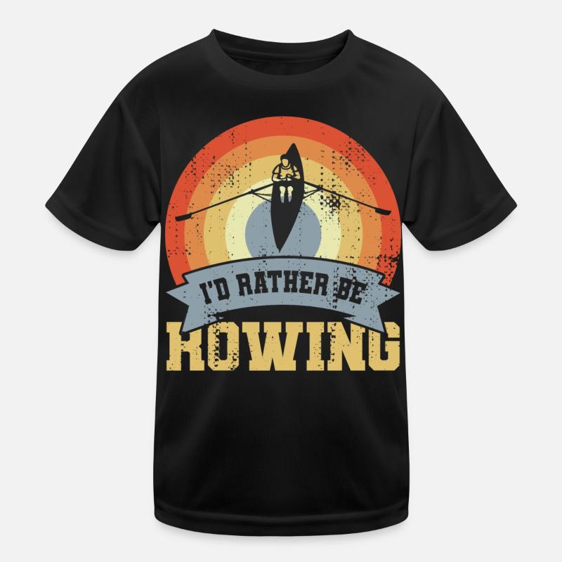 I'd Rather Be Rowing Kids Functional T-Shirt
