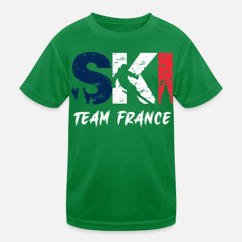 Ski Team France Emblem Kids Functional T-Shirt