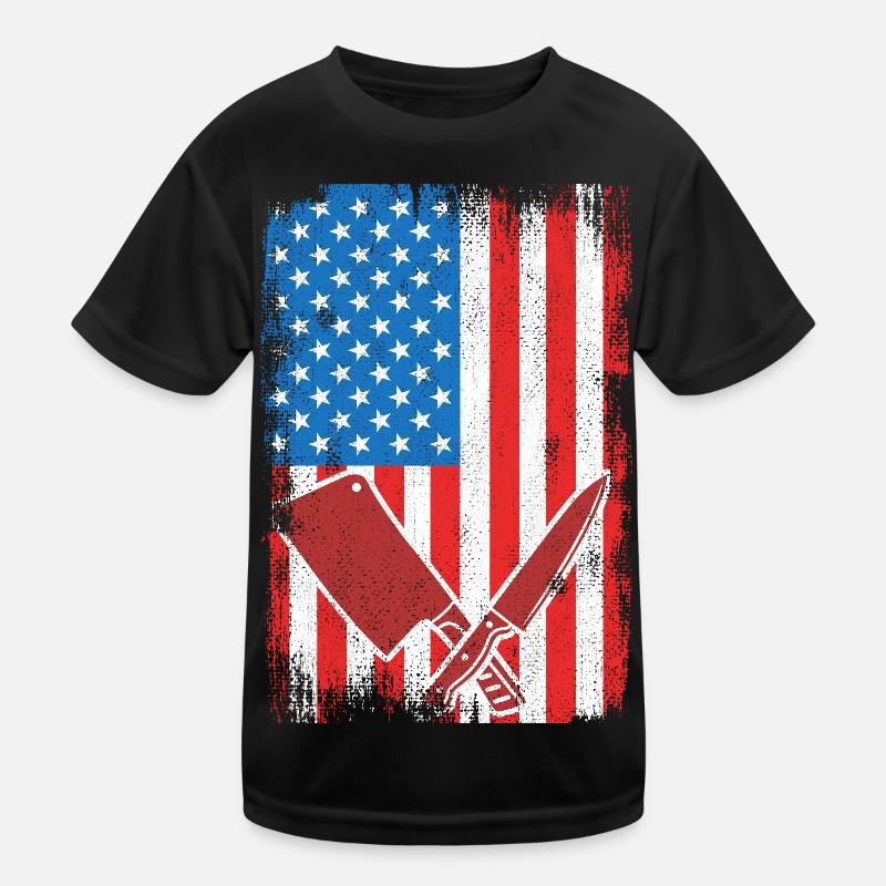 U.S. Flag Butcher Kids Functional T-Shirt