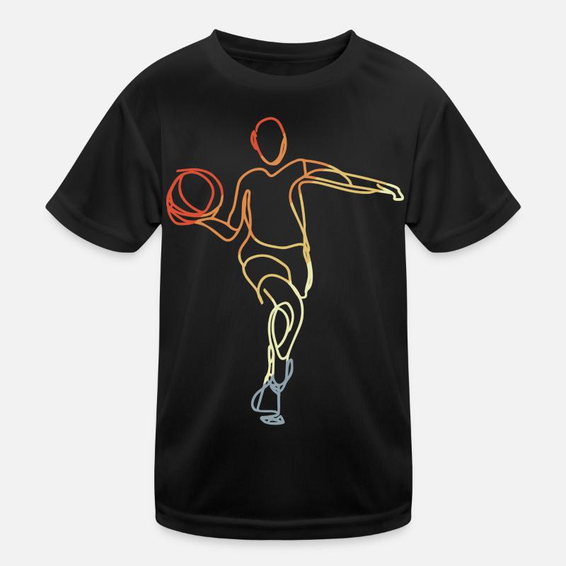 Basketball Player Vintage Kids Functional T-Shirt