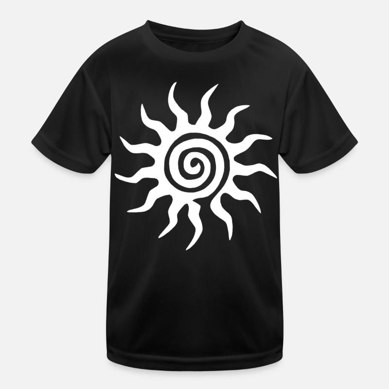 Spirale Weiße Sonne Kinder Funktions-T-Shirt